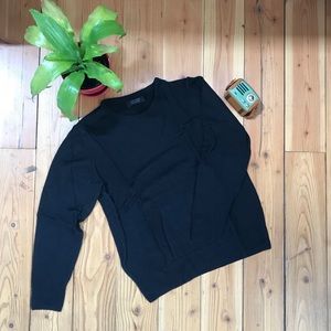 Zara basic black wool sweater
